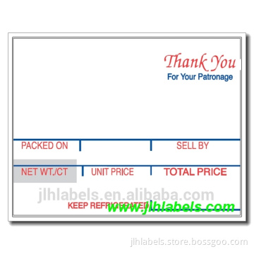 Hobart SP-80 Style J Labels, Hobart SP-1500 Style J Labels 2.25"x1.75",1275 labels/roll